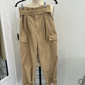 Zara Beige Cargo Pants with Belt